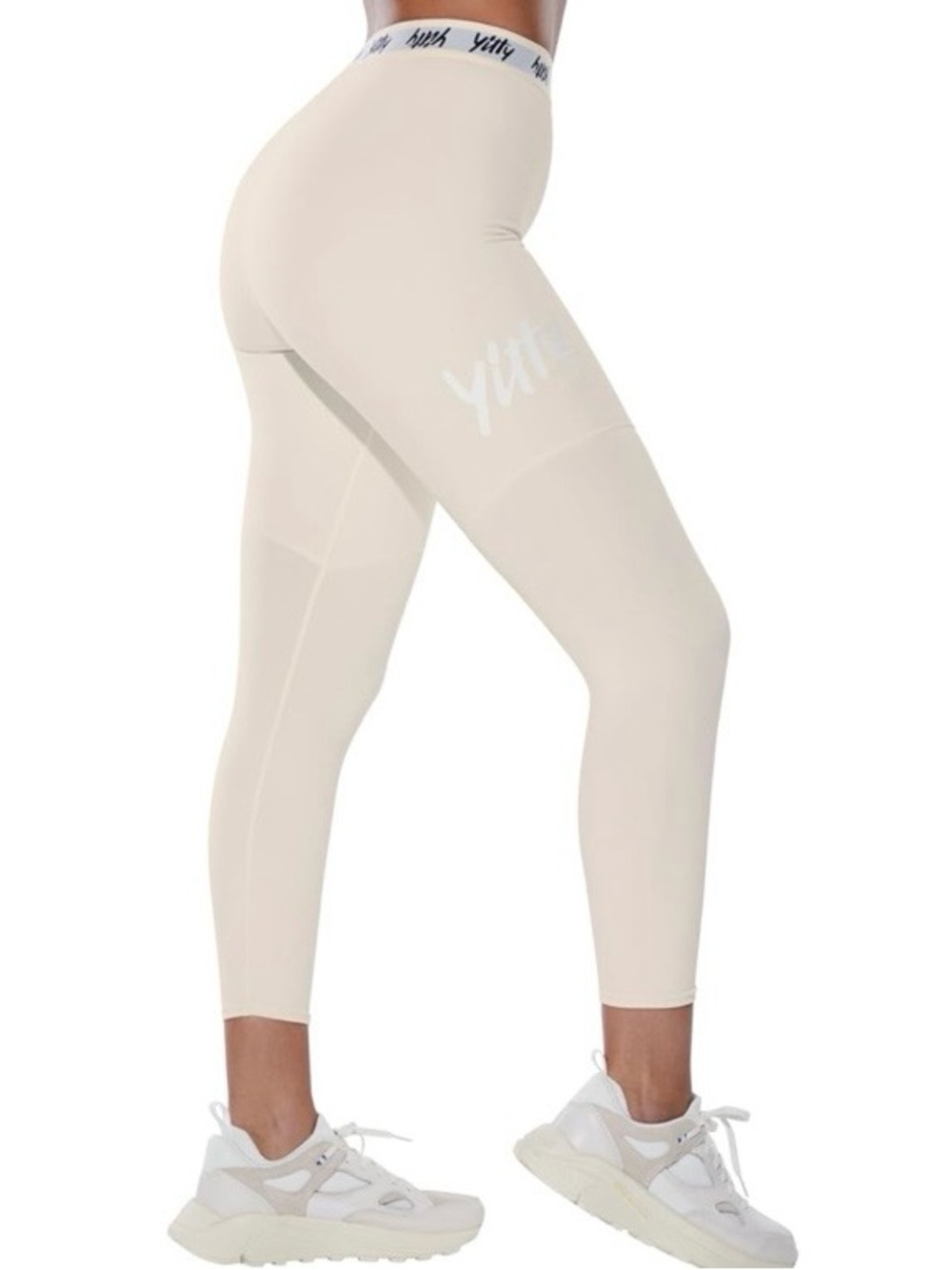 Yitty Cream High-Waist Leggings